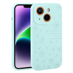 Custodia per telefono in silicone liquido con fori di precisione e stampa floreale a margherite., For iPhone 14 Plus, For iPhone 14, For iPhone 14 Pro, For iPhone 14 Pro Max