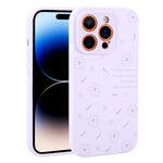Custodia per telefono in silicone liquido con fori di precisione e stampa floreale a margherite., For iPhone 14 Plus, For iPhone 14, For iPhone 14 Pro, For iPhone 14 Pro Max