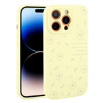 Custodia per telefono in silicone liquido con fori di precisione e stampa floreale a margherite., For iPhone 14 Plus, For iPhone 14, For iPhone 14 Pro, For iPhone 14 Pro Max