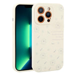 Custodia per telefono in silicone liquido con fori di precisione e stampa floreale a margherite., For iPhone 13 Pro Max, For iPhone 13 Pro, For iPhone 13, For iPhone 12