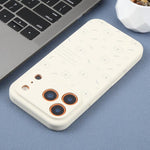 Custodia per telefono in silicone liquido con fori di precisione e stampa floreale a margherite., For iPhone 13 Pro Max, For iPhone 13 Pro, For iPhone 13, For iPhone 12