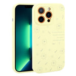 Custodia per telefono in silicone liquido con fori di precisione e stampa floreale a margherite., For iPhone 13 Pro Max, For iPhone 13 Pro, For iPhone 13, For iPhone 12