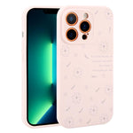 Custodia per telefono in silicone liquido con fori di precisione e stampa floreale a margherite., For iPhone 13 Pro Max, For iPhone 13 Pro, For iPhone 13, For iPhone 12
