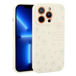 Custodia per telefono in silicone liquido con fori di precisione e stampa floreale a margherite., For iPhone 13 Pro Max, For iPhone 13 Pro, For iPhone 13, For iPhone 12