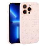 Custodia per telefono in silicone liquido con fori di precisione e stampa floreale a margherite., For iPhone 13 Pro Max, For iPhone 13 Pro, For iPhone 13, For iPhone 12