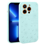 Custodia per telefono in silicone liquido con fori di precisione e stampa floreale a margherite., For iPhone 13 Pro Max, For iPhone 13 Pro, For iPhone 13, For iPhone 12
