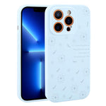 Custodia per telefono in silicone liquido con fori di precisione e stampa floreale a margherite., For iPhone 13 Pro Max, For iPhone 13 Pro, For iPhone 13, For iPhone 12