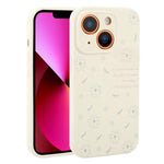 Custodia per telefono in silicone liquido con fori di precisione e stampa floreale a margherite., For iPhone 13 Pro Max, For iPhone 13 Pro, For iPhone 13, For iPhone 12