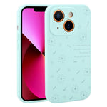 Custodia per telefono in silicone liquido con fori di precisione e stampa floreale a margherite., For iPhone 13 Pro Max, For iPhone 13 Pro, For iPhone 13, For iPhone 12