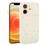 Custodia per telefono in silicone liquido con fori di precisione e stampa floreale a margherite., For iPhone 13 Pro Max, For iPhone 13 Pro, For iPhone 13, For iPhone 12