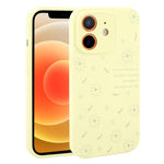 Custodia per telefono in silicone liquido con fori di precisione e stampa floreale a margherite., For iPhone 13 Pro Max, For iPhone 13 Pro, For iPhone 13, For iPhone 12