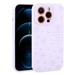 Custodia per telefono in silicone liquido con fori di precisione e stampa floreale a margherite., For iPhone 12 Pro Max, For iPhone 12 Pro