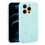 Custodia per telefono in silicone liquido con fori di precisione e stampa floreale a margherite., For iPhone 12 Pro Max, For iPhone 12 Pro