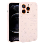 Custodia per telefono in silicone liquido con fori di precisione e stampa floreale a margherite., For iPhone 12 Pro Max, For iPhone 12 Pro
