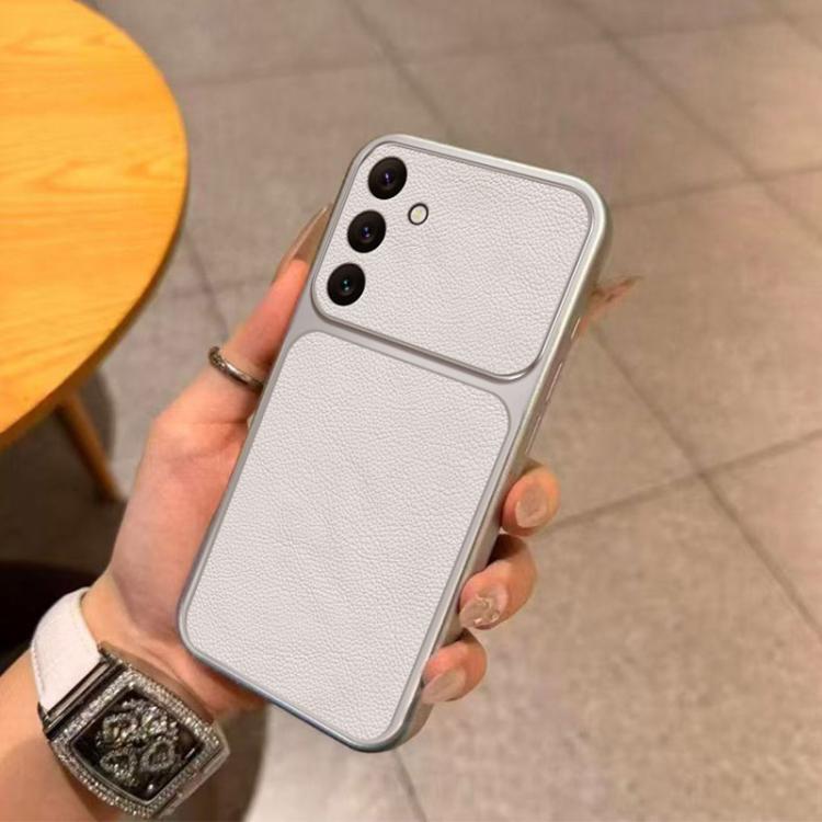 Ampia finestra sulla custodia per telefono in TPU con rivestimento effetto pelle., For Galaxy A57 5G, For Galaxy A37 5G, For Galaxy A27 5G, For Galaxy A17 4G / 5G, For Galaxy A07 4G / 5G, For Galaxy A06 5G, For Galaxy A56 5G, For Galaxy A36 5G         ...