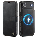 Custodia per telefono AutSpace A15 con chiusura magnetica retrò in pelle vegana, For iPhone Air, For iPhone 16 Pro Max, For iPhone 16 Pro, For iPhone 16 Plus