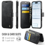 Custodia per telefono AutSpace A15 con chiusura magnetica retrò in pelle vegana, For iPhone Air, For iPhone 16 Pro Max, For iPhone 16 Pro, For iPhone 16 Plus