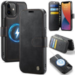 Custodia per telefono AutSpace A15 con chiusura magnetica retrò in pelle vegana, For iPhone 13 Pro Max, For iPhone 13 Pro, For iPhone 12 / 12 Pro, For iPhone 12 Pro Max