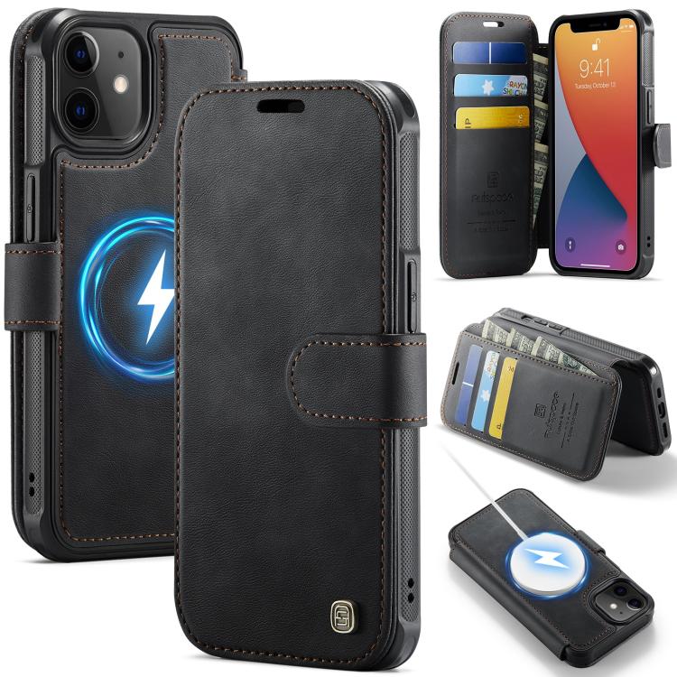 Custodia per telefono AutSpace A15 con chiusura magnetica retrò in pelle vegana, For iPhone 13 Pro Max, For iPhone 13 Pro, For iPhone 12 / 12 Pro, For iPhone 12 Pro Max