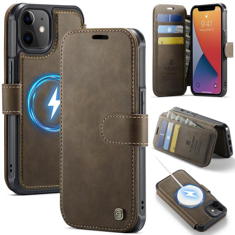 Custodia per telefono AutSpace A15 con chiusura magnetica retrò in pelle vegana, For iPhone 13 Pro Max, For iPhone 13 Pro, For iPhone 12 / 12 Pro, For iPhone 12 Pro Max