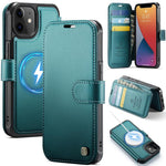 Custodia per telefono AutSpace A15 con chiusura magnetica retrò in pelle vegana, For iPhone 13 Pro Max, For iPhone 13 Pro, For iPhone 12 / 12 Pro, For iPhone 12 Pro Max