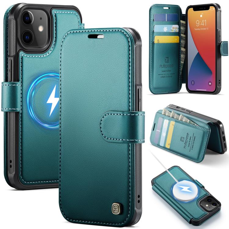 Custodia per telefono AutSpace A15 con chiusura magnetica retrò in pelle vegana, For iPhone 13 Pro Max, For iPhone 13 Pro, For iPhone 12 / 12 Pro, For iPhone 12 Pro Max