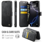 Custodia per telefono AutSpace A15 con chiusura magnetica retrò in pelle vegana, For iPhone 13 Pro Max, For iPhone 13 Pro, For iPhone 12 / 12 Pro, For iPhone 12 Pro Max