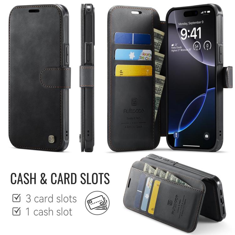 Custodia per telefono AutSpace A15 con chiusura magnetica retrò in pelle vegana, For iPhone 13 Pro Max, For iPhone 13 Pro, For iPhone 12 / 12 Pro, For iPhone 12 Pro Max