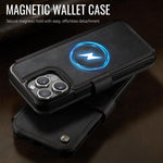 Custodia per telefono AutSpace A15 con chiusura magnetica retrò in pelle vegana, For iPhone 13 Pro Max, For iPhone 13 Pro, For iPhone 12 / 12 Pro, For iPhone 12 Pro Max