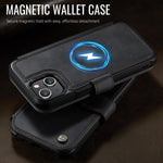 Custodia per telefono AutSpace A15 con chiusura magnetica retrò in pelle vegana, For iPhone 15, For iPhone 14 / 13, For iPhone 14 Pro, For iPhone 14 Pro Max