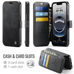 Custodia per telefono AutSpace A15 con chiusura magnetica retrò in pelle vegana, For iPhone 17e / 16e, For iPhone 17 Pro Max, For iPhone 17 Pro, For iPhone 17