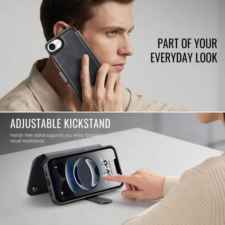 Custodia per telefono AutSpace A15 con chiusura magnetica retrò in pelle vegana, For iPhone 17e / 16e, For iPhone 17 Pro Max, For iPhone 17 Pro, For iPhone 17