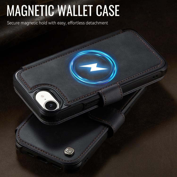 Custodia per telefono AutSpace A15 con chiusura magnetica retrò in pelle vegana, For iPhone 17e / 16e, For iPhone 17 Pro Max, For iPhone 17 Pro, For iPhone 17
