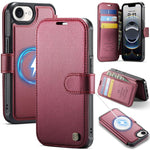 Custodia per telefono AutSpace A15 con chiusura magnetica retrò in pelle vegana, For iPhone 17e / 16e, For iPhone 17 Pro Max, For iPhone 17 Pro, For iPhone 17