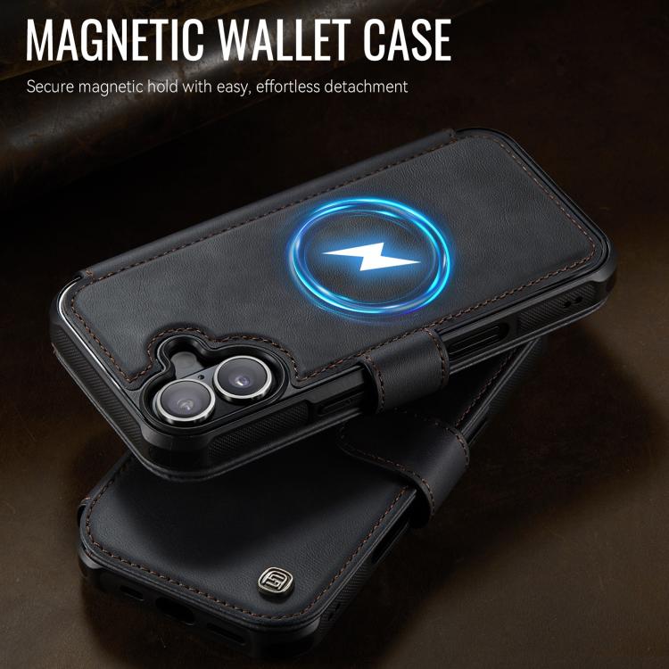 Custodia per telefono AutSpace A15 con chiusura magnetica retrò in pelle vegana, For iPhone 16, For iPhone 15 Pro Max, For iPhone 15 Pro, For iPhone 15 Plus / 14 Plus