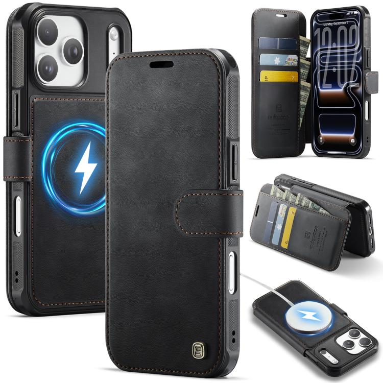 Custodia per telefono AutSpace A15 con chiusura magnetica retrò in pelle vegana, For iPhone 17e / 16e, For iPhone 17 Pro Max, For iPhone 17 Pro, For iPhone 17