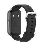Cinturino per orologio in silicone con fibbia ad ardiglione argentata MIJOBS, For Huawei Band 11 / Band 11 Pro