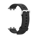 Cinturino per orologio in silicone con fibbia ad ardiglione argentata MIJOBS, For Huawei Band 11 / Band 11 Pro