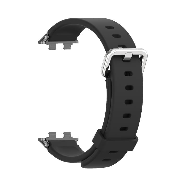 Cinturino per orologio in silicone con fibbia ad ardiglione argentata MIJOBS, For Huawei Band 11 / Band 11 Pro