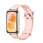 Cinturino per orologio in silicone con fibbia ad ardiglione argentata MIJOBS, For Huawei Band 11 / Band 11 Pro