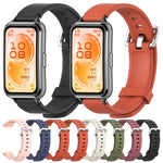 Cinturino per orologio in silicone con fibbia ad ardiglione argentata MIJOBS, For Huawei Band 11 / Band 11 Pro
