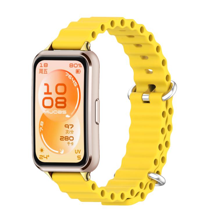Cinturino per orologio traspirante in silicone MIJOBS Ocean, For Huawei Band 11 / Band 11 Pro