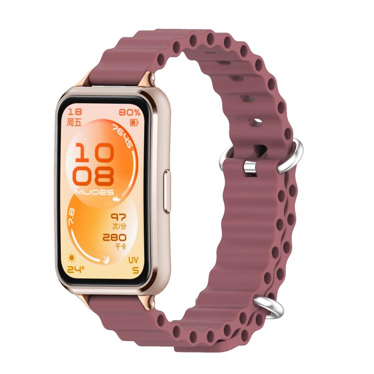 Cinturino per orologio traspirante in silicone MIJOBS Ocean, For Huawei Band 11 / Band 11 Pro