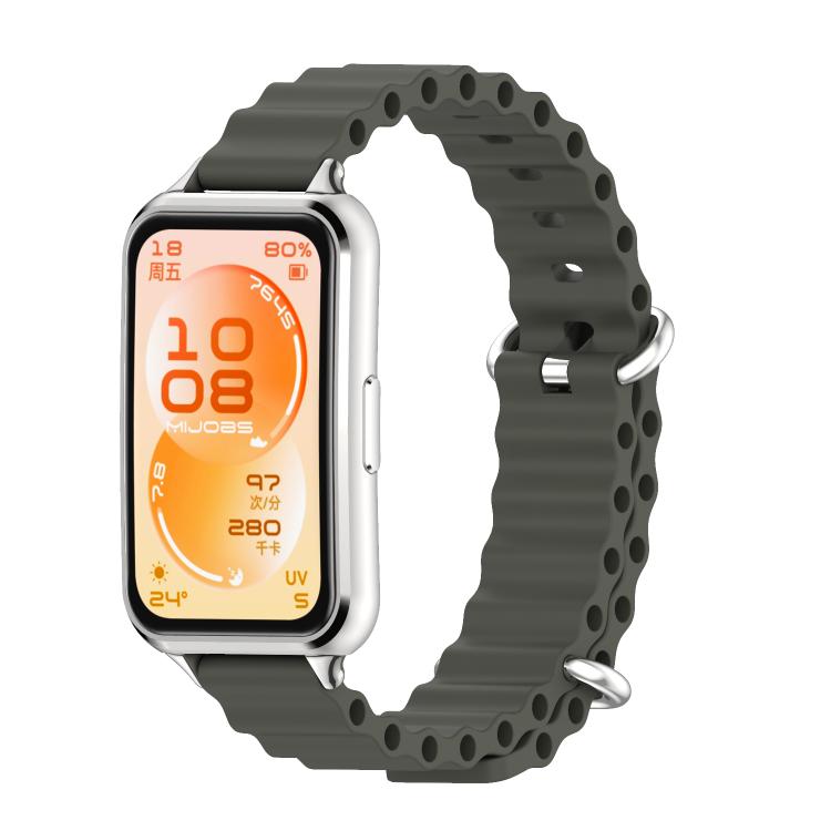 Cinturino per orologio traspirante in silicone MIJOBS Ocean, For Huawei Band 11 / Band 11 Pro