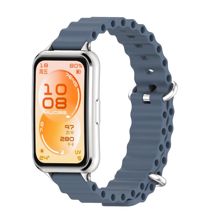 Cinturino per orologio traspirante in silicone MIJOBS Ocean, For Huawei Band 11 / Band 11 Pro