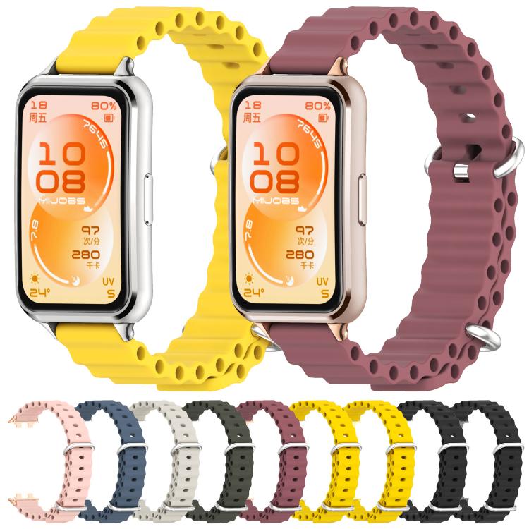 Cinturino per orologio traspirante in silicone MIJOBS Ocean, For Huawei Band 11 / Band 11 Pro