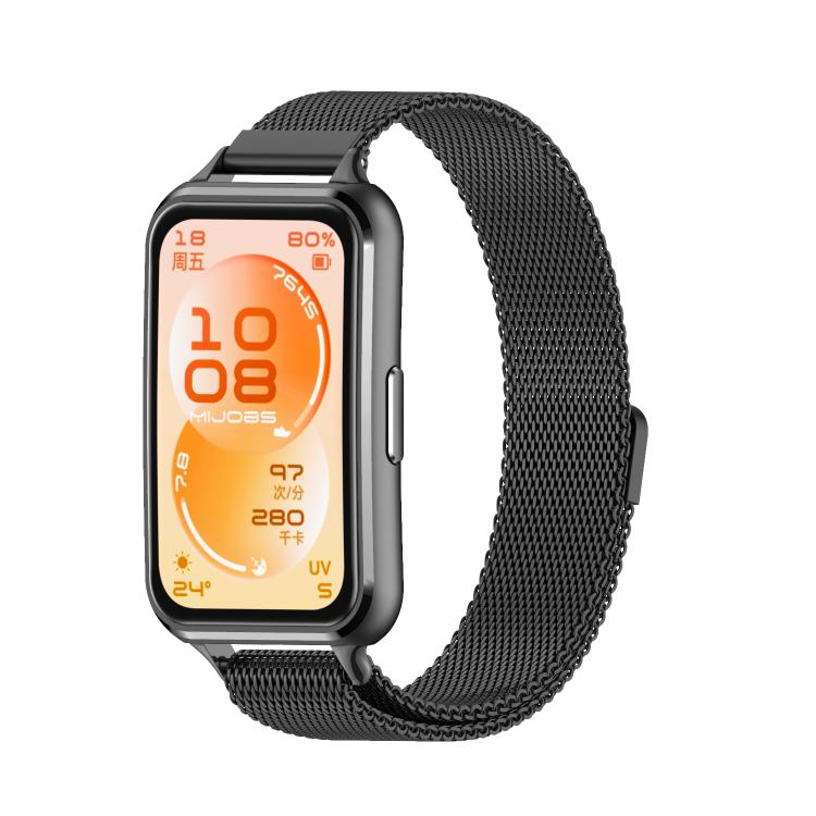 Cinturino per orologio MIJOBS Milanese magnetico in acciaio inossidabile, For Huawei Band 11 / Band 11 Pro