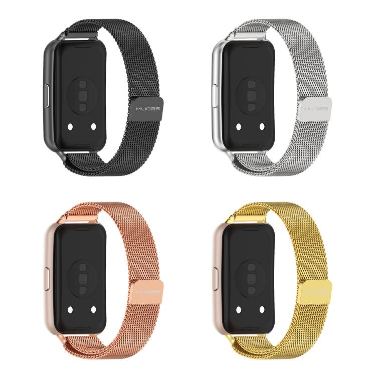 Cinturino per orologio MIJOBS Milanese magnetico in acciaio inossidabile, For Huawei Band 11 / Band 11 Pro