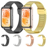 Cinturino per orologio MIJOBS in acciaio inossidabile con fibbia milanese., For Huawei Band 11 / Band 11 Pro