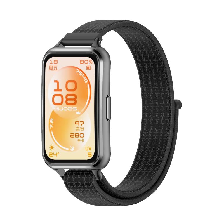 Cinturino per orologio MIJOBS in nylon traspirante con passanti, For Huawei Band 11 / Band 11 Pro